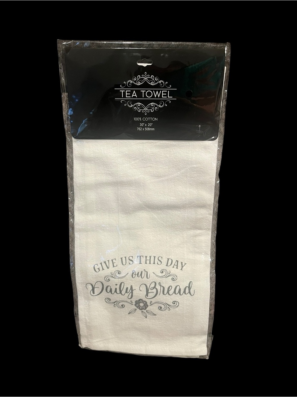 Give Us This Day Our Daily Bread Tea Towel 100% Cotton Christian Art Gifts NWT